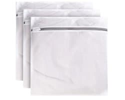 Set van 3 Wasnetten voor Wasmachines, Herbruikbare Waszakken met Rits voor Kleding, Ondergoed en Beddengoed, 50 x 60 cm