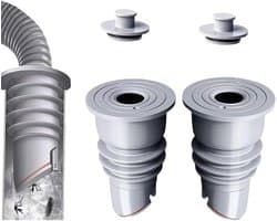35-40mm Wasmachine Afdichting Slangstop, Grijs Afvoerslang voor Wasmachine Afvoerslangafdichting Wasmachine, Rioolbuisafdichting voor Afvoerputje Wasmachine Afvoerafdichting Siliconen