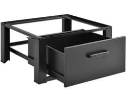 Livista Wasmachine onderkast met lades - Wasmachine kast - Opbergkast - Wasmachine onderkast - 63x54x31 cm - Zwart