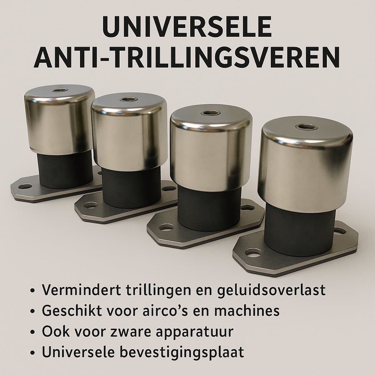 anti trilling veren 4 st , anti trillingsveer 4 st , trillingsdempers 4 st , universeel anti trilling veren — afbeelding 1