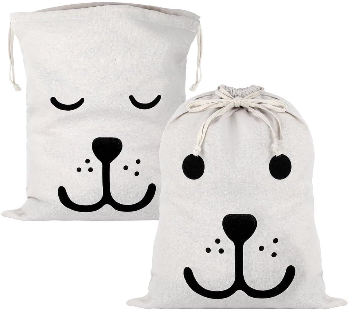 longziming -2x Waskledingzak voor Reizen – Grote Katoenen Wäschebeutel 68x48 cm met Trekkoord – Ideaal voor Vuile Kleding, Wasgoed en Opbergen Thuis of Onderweg — afbeelding 1