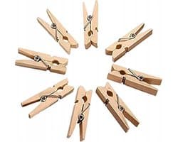 100 Stuks Mini knijpers - 2.5 cm - Wasknijper - Decoratie Clips - Wasknijpers - Fotolijst - Verjaardagskaarten