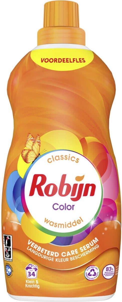 Robijn Klein & Krachtig Wasmiddel Color 34 Wasbeurten 1,19 liter — afbeelding 1