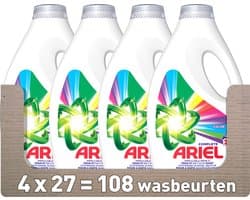 Ariel Vloeibaar Wasmiddel - Kleur - 4 x 27 Wasbeurten - Voordeelverpakking