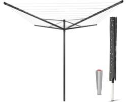 Brabantia Topspinner Droogmolen - 40 m - met Metalen Grondanker en Beschermhoes - Anthracite