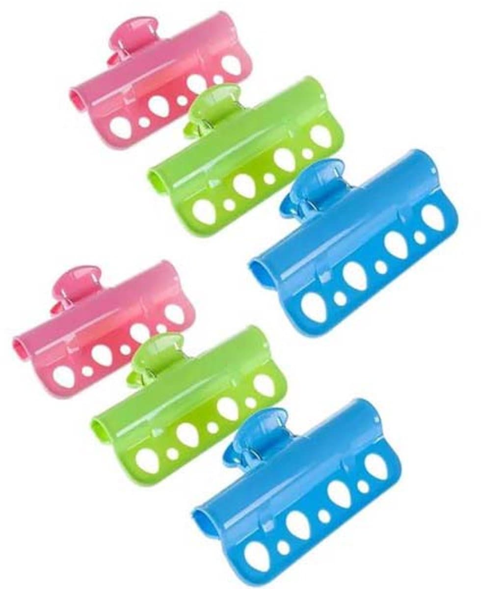 Wasknijpers - 6 stuks - Kledinghanger - Wasknijpers - Wasknijpers - Winddichte kledingrekklemmen - Stevig - Winddichte clips - Handdoekklemmen - Hangende/drogende wasknijpers - Kledingrek voor in een reisappartement - Multifunctioneel - Poreus - Draa — afbeelding 1