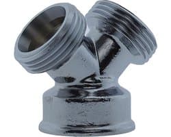 Y-stuk messing 3/4 Chroom