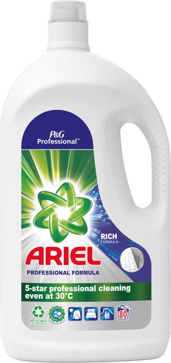 Ariel Vloeibaar Wasmiddel Regular Professionel 4 Liter (witte was) — afbeelding 1
