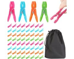 Antislip Wasknijpers Set van 72 - Duurzaam en Winddicht met Opbergtas
