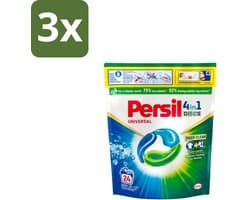 3 x Persil – Wasmiddel Discs – Universeel - 24 Capsules - Wasmiddel - Wascapsules - Vlekverwijdering - Frisheid - Kleurbehoud