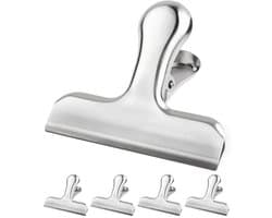 5 Stuks Bulldog Clips 55mm voor Organiseren van Documenten, Tassen, Voedsel en Foto's - Multifuntionele Klemmen voor Thuis, Keuken, School en Kantoor