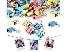 150 Stuks Mini Klapclips - 15mm Metaal Papieren Clips - Geleurde Binderclips voor Wanddecoratie en Foto's — afbeelding 1