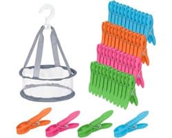 48x Stevige Waslijnpinnen Set - Antislip Kledingknijpers voor Buiten en Binnen