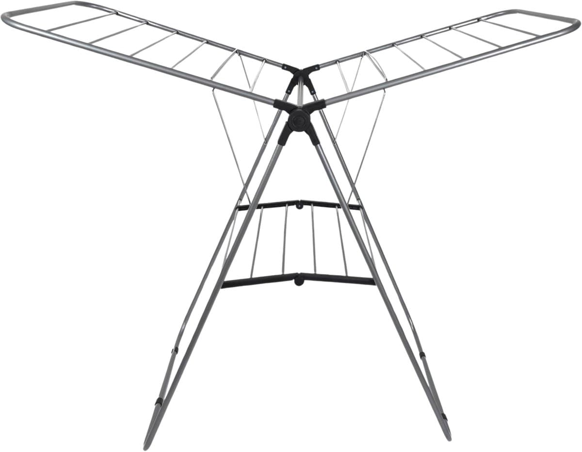 Home Deco Factory Wasrek/droogrek - grijs - metaal - 136 x 59 x 93 cm - ophangen — afbeelding 1