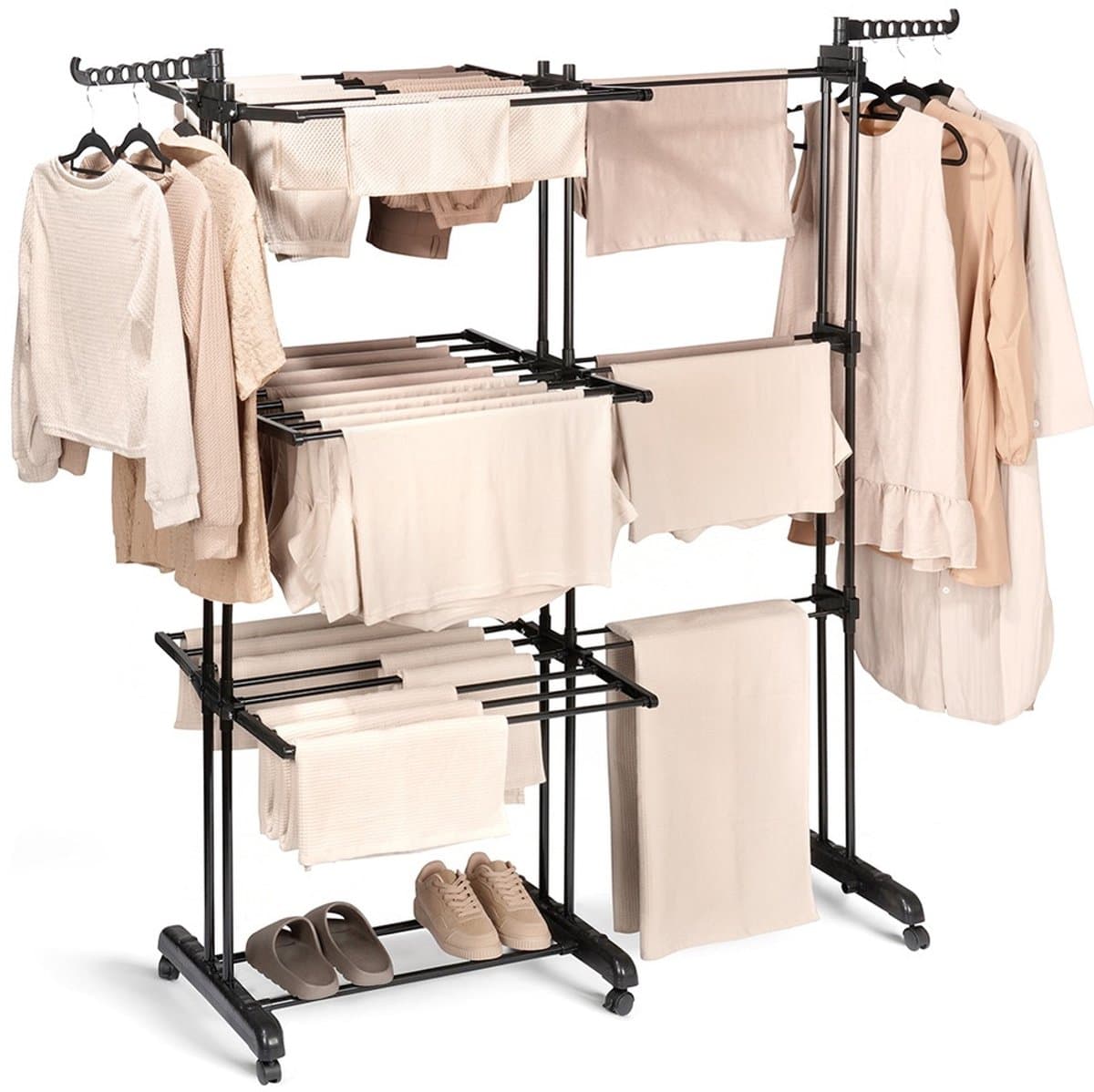 Vilde - Pionaire Droogrek - Metalen - Drie niveaus - 130x64x172 cm — afbeelding 1
