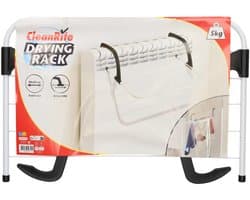 Hangend Droogrek - 5KG Draagkracht - Draagbaar en Superlicht - Inklapbaar Wasrek - Wanddroogrek - 51 x 35 x 15 cm - Zwart - CleanRite — afbeelding 1