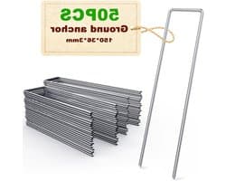 EGoods - 50 stuks stevige haringen voor camping en omheiningen - grondankers 3 mm x 3 mm