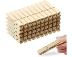Pack van 50 houten wasknijpers voor al je kleingoed