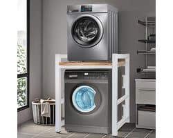 Wasmachinekast met droogkast en verstelbare rekken - Draagvermogen 300 kg - Voor badkamer, keuken, balkon en wasruimte
