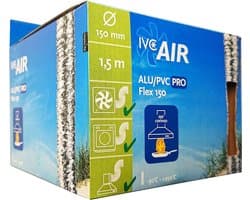 IVC Air flexibele aluminium luchtslang | tot 250°C | Ø 150 mm | lengte 1.5 mtr