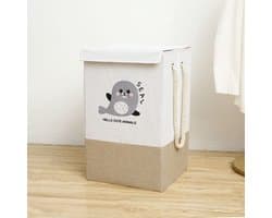 Reselectro - Wasmand - Wasmand Kinderkamer - Opbergmand kinderen - Opvouwbare Wasmand - Laundry Basket- Wasmand met Deksel - Opbergmand voor speelgoed - Speelgoedmand - 45L