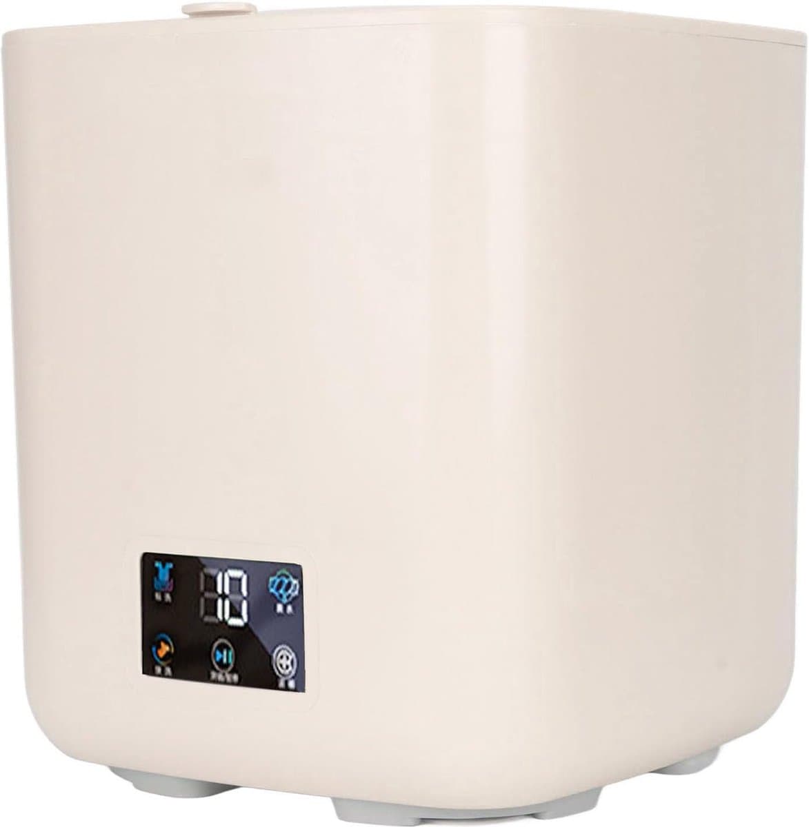 7 Liter Grote Capaciteit Draagbare Wasmachine met Centrifuge LCD-aanraakscherm Automatisch Geïntegreerde Bediening voor (Beige) — afbeelding 1