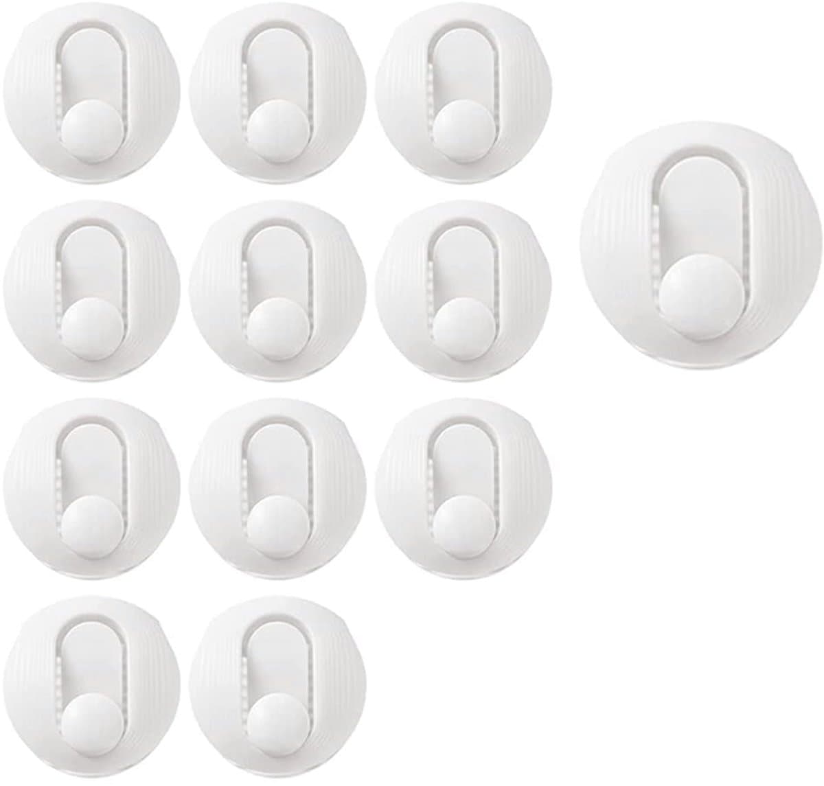 12 stuks - Dekbedclips - Klemmen - Knijpers - dekbedovertrek clips - Dekbedknijpers - dekbedclip - wit - kunststof - 4.5*2 cm - voor lakens, gordijnen, sokken, handdoeken enz - met 2 opbergkoffers — afbeelding 1