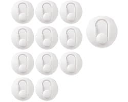 12 stuks - Dekbedclips - Klemmen - Knijpers - dekbedovertrek clips - Dekbedknijpers - dekbedclip - wit - kunststof - 4.5*2 cm - voor lakens, gordijnen, sokken, handdoeken enz - met 2 opbergkoffers