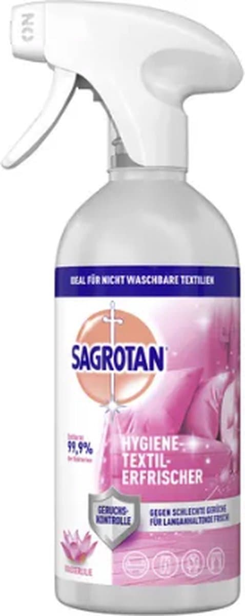 Sagrotan Hygiënische Textielverfrisser - Waterlelie 500 ml | Textielverfrisser met Bloemige Geur — afbeelding 1