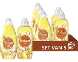 Robijn - Wasmiddel en Wasverzachter Pakket - Zwitsal - 5 stuks - (60 Wasbeurten) - Voordeelverpakking