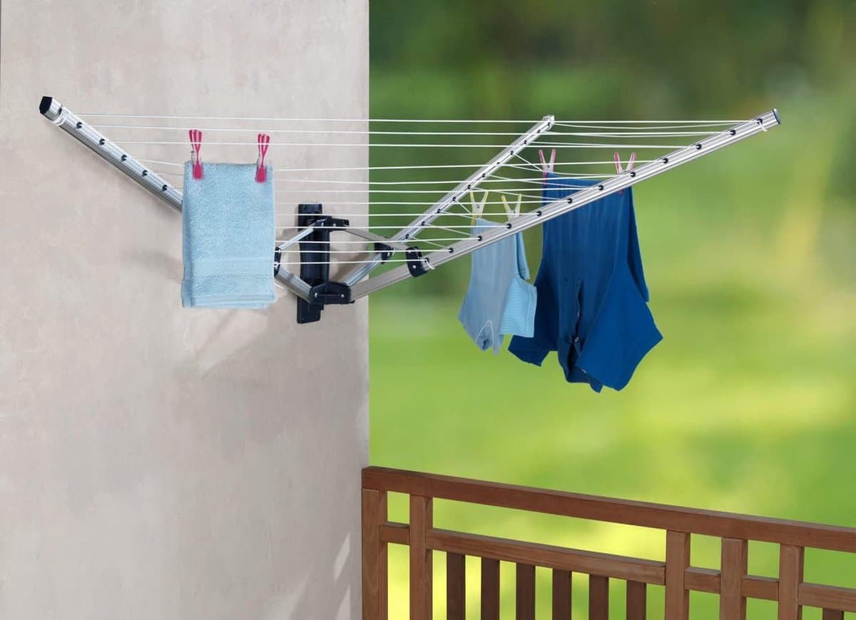 wasdroogrek met grote capaciteit opgewaardeerde versie, droogrek kleding, waslijn roestvrij staal, vouwen binnen en buiten — afbeelding 1