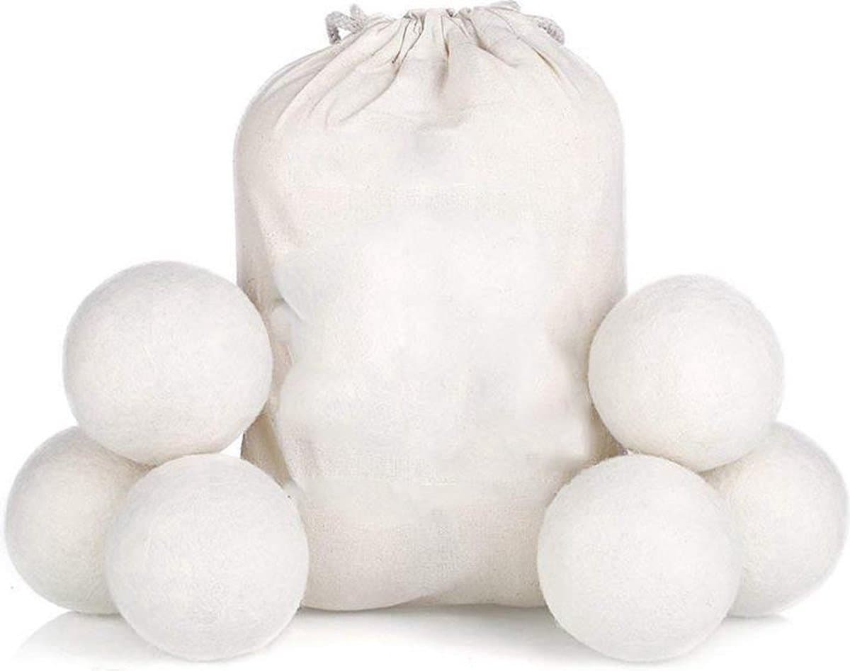 6 Droger bal - Wasdroger Herbruikbare Wollen Droger Ballen - Wasballen - Droogballen Voor Snellere Droogtijd - dryerballs - Set 6 Stuks - drogerballen voor wasdroger — afbeelding 1