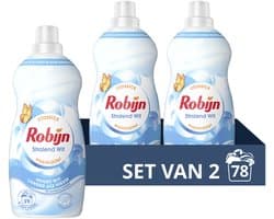 Robijn - Vloeibaar Wasmiddel - Klein & Krachtig -Stralend Wit - Voordeelverpakking - 2 flessen - 78 Wasbeurten