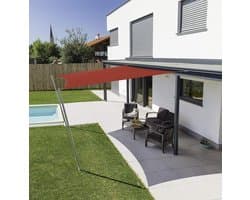 Grondanker bevestiging zonnezeilmast Premium bodemplaat paaldrager vorstbestendig mouwlengte 90 cm 10707