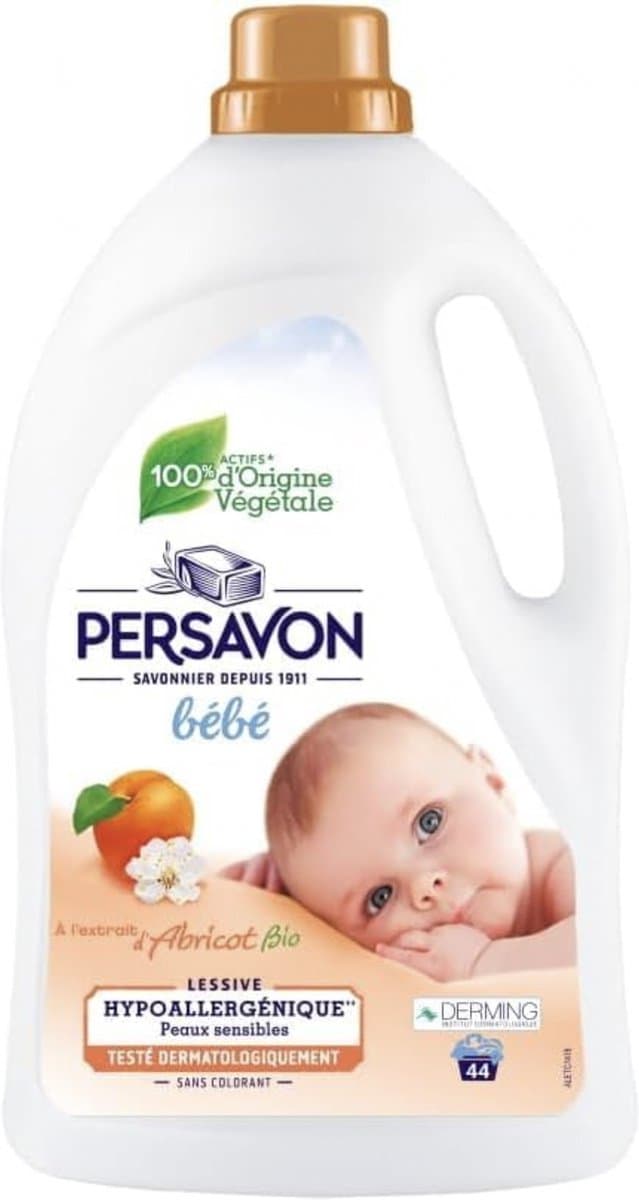 Persavon, babywasmiddel met biologisch abrikozenextract, hypoallergeen, 44 wasbeurten - 2000 ml — afbeelding 1