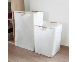 Opvouwbare mand - Kleding opberger - Huishoudelijk opbergen - Grote capaciteit - 30x30x40cm - Wit — afbeelding 1
