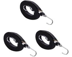 Dailygoods- Bungee Koorden 80 Inch - Verstelbaar Elastisch Touw - Heavy Duty - Met Gesp/Haken - Anti-roest - Voor Camping/Tuinieren - Elastisch Koord