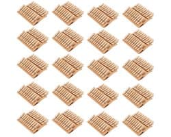 Dailygoods- Wasknijpers Mini Houten - Set van 400 - 3,5 x 0,7 cm - Voor Knutselen - Doe-het-zelf Decoratie - Betrouwbare Grip - Knutselmateriaal
