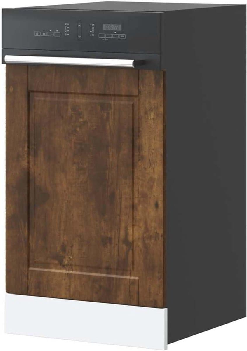 Porto Afwasmachine afdekplaat 45 x 1,5 x 67 cm keukenmeubel vaatwasser frontpaneel voor vaatwasser van robuust houtmateriaal — afbeelding 1