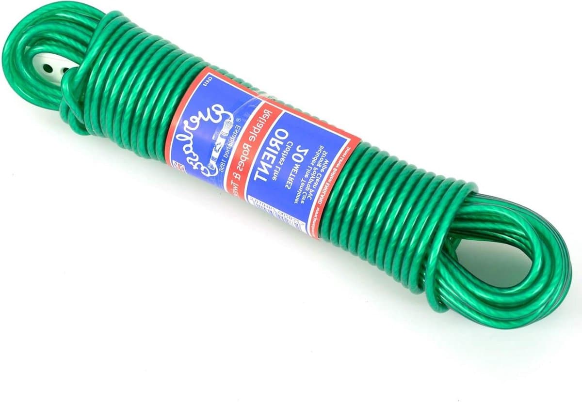 Kledinglijn - Waslijn PVC - Buiten Droge Kleding - Verstevigd Materiaal - 15 meter - Groen — afbeelding 1