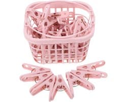Wasknijpers set - Kledingclips Handdoekclips - Kleding Droge - Antislip Grip - 30 Stuks - Roze