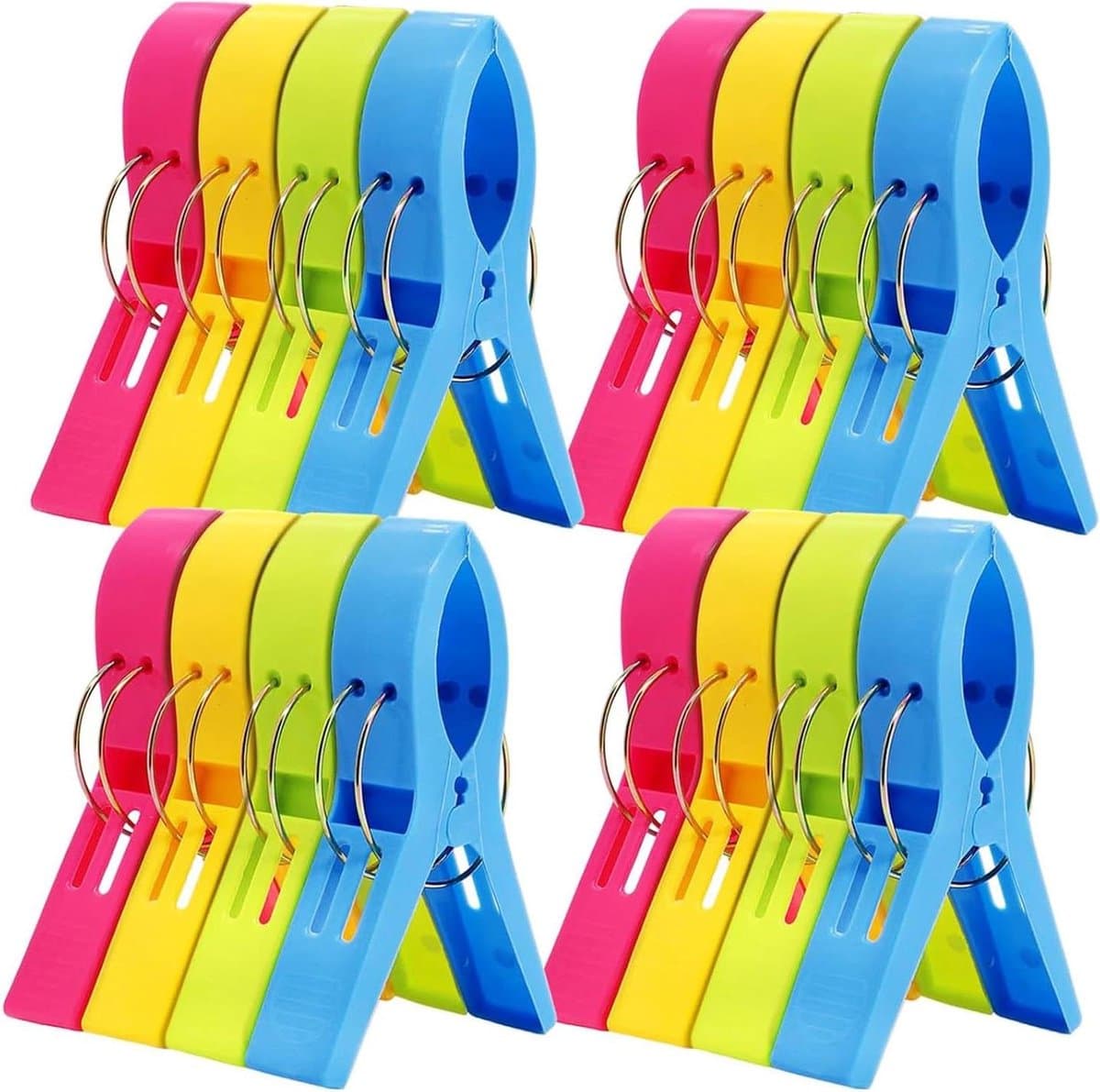 Grote Wasknijpers - Robuuste Klemmen - Kleding Drogen - Winddicht Ontwerp - 12 Stuks - Grijs — afbeelding 1
