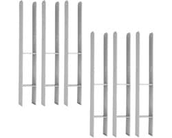 H paalanker - H paalhouders - Hekpalen plaatsen - Verdikt 5mm staal - 600 x 60 x 121 mm - Antraciet — afbeelding 1