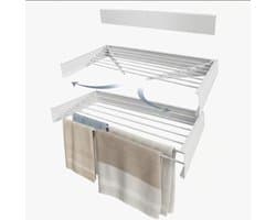Goodly® High quality Wanddroogrek - Droogrek muur inklapbaar - Wasrek - Wasdroogrek buiten - QUALITY 8.4m - drooglijn - XXL - Wit