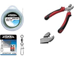 Front Pocket Set - Visgerei Onderdelen - Vissen Maken - Gehard Staal - 10 Meter - Zwart