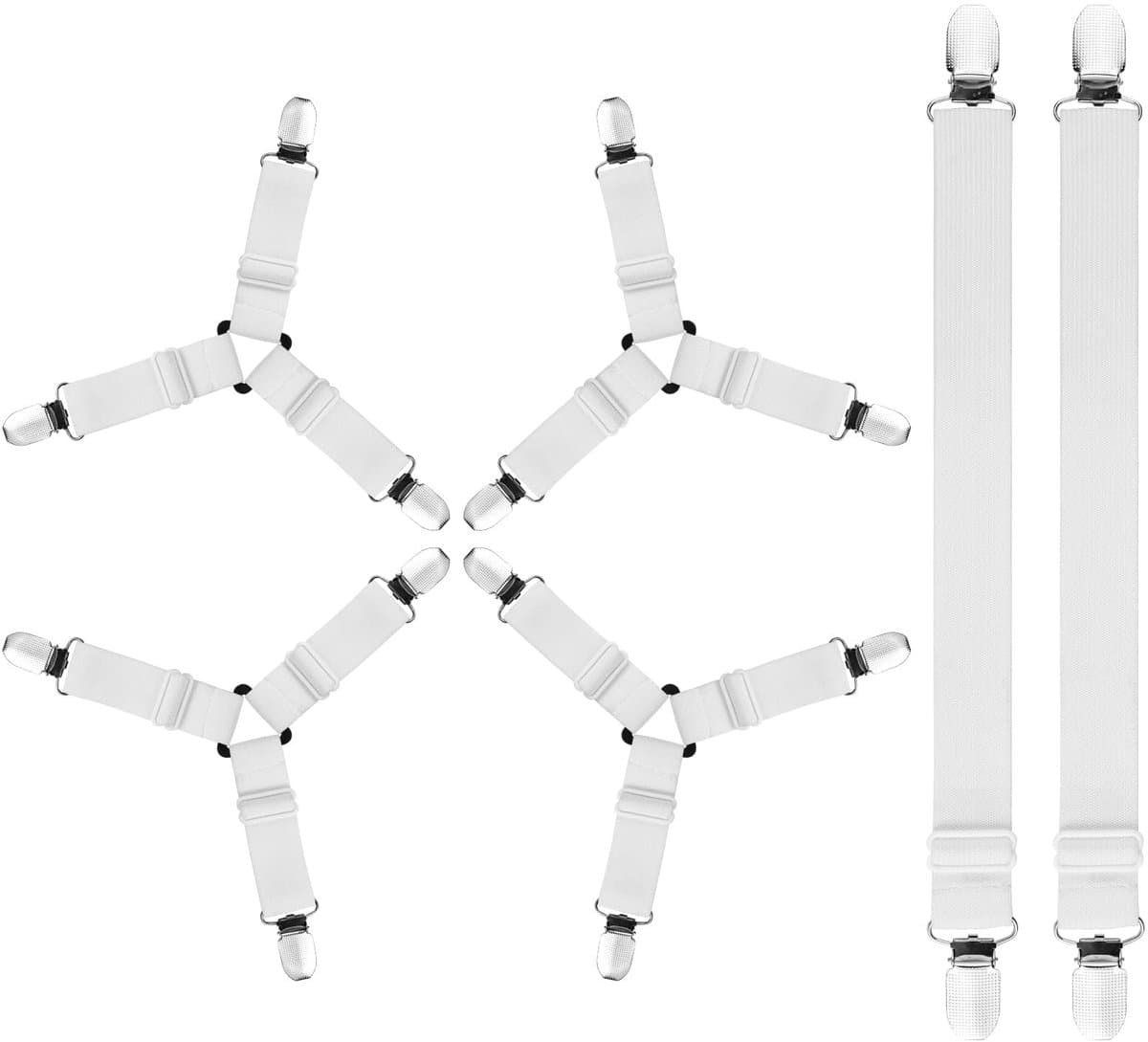BRENZOOS - Verstelbare Bedlakclips 6 Stuks voor Stabiliteit van Beddengoed — afbeelding 1