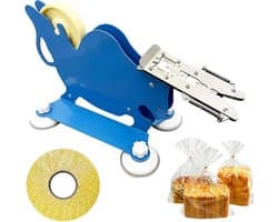 Broodzakclip sluitmachine - Verpakkingsapparaat - Efficiënt Verpakken - Roestvrijstalen klemsysteem - 34 x 21 x 25 cm - Grijs