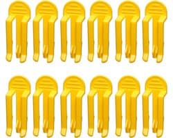 Afvalzak Klemmen - Prullenbak Clips - Afval Bak - Voorkomt Afglijden - 12 Stuks - Geel