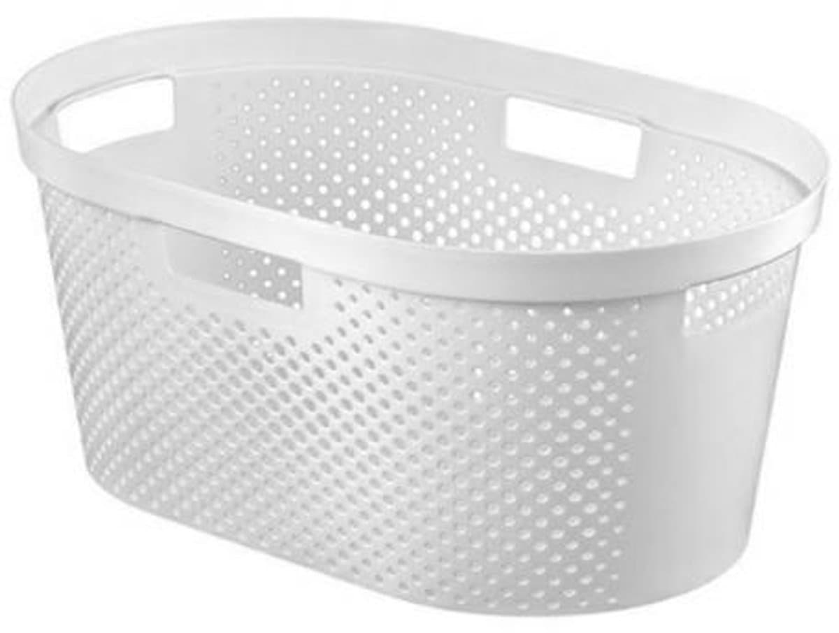 Curver Infinity Dots Wasmand - 39 l - Wit — afbeelding 1