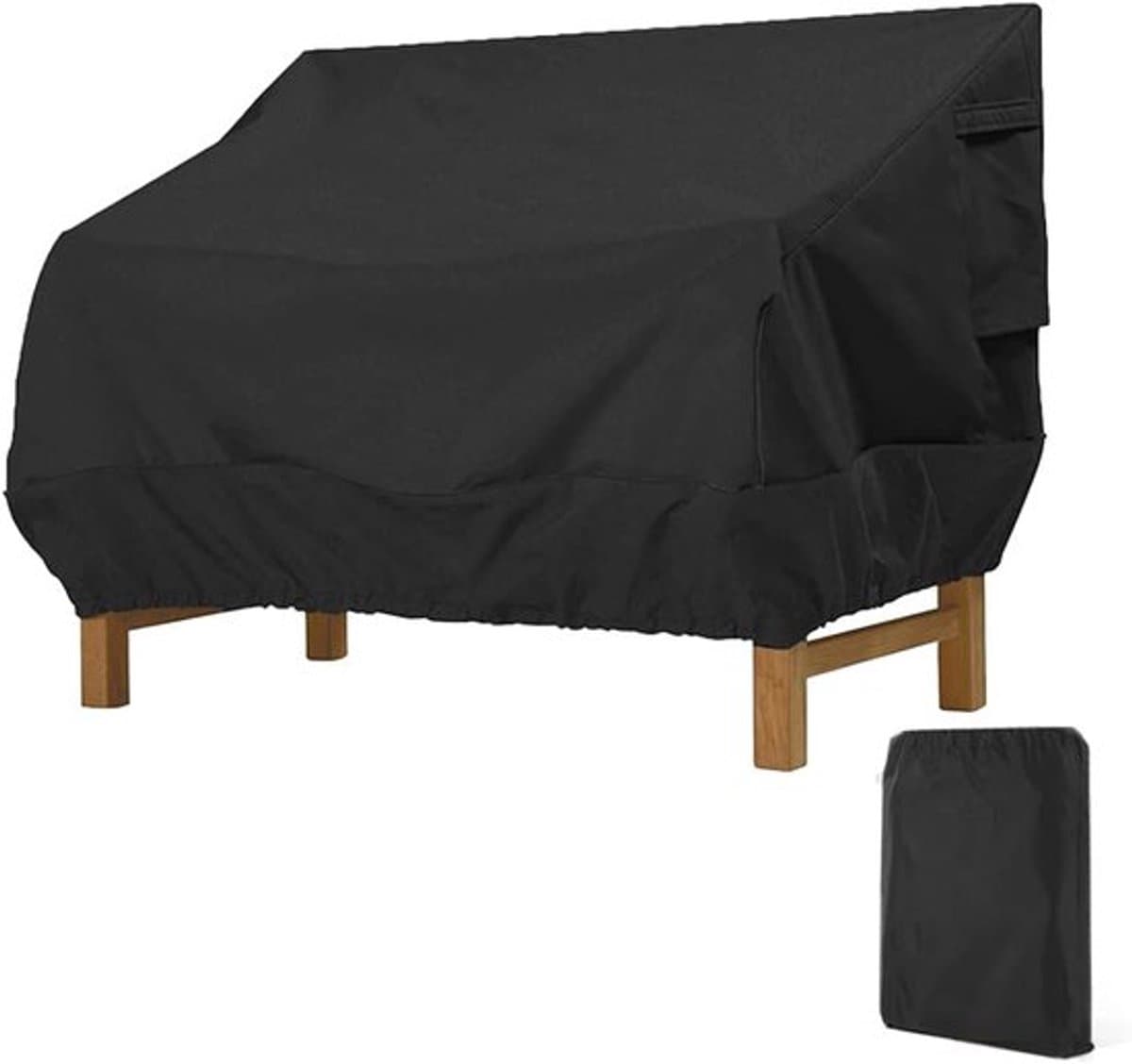 Candala Tuinbankhoes - Beschermhoes Tuinmeubel - Oxford doek - Inclusief opbergtas - Waterdichte - Winddicht - Beschermhoes Tuinbank - Tuinmeubelhoes - Geschikt voor tuinmeubelen - 147 x 83 x 79 cm - Zwart — afbeelding 1